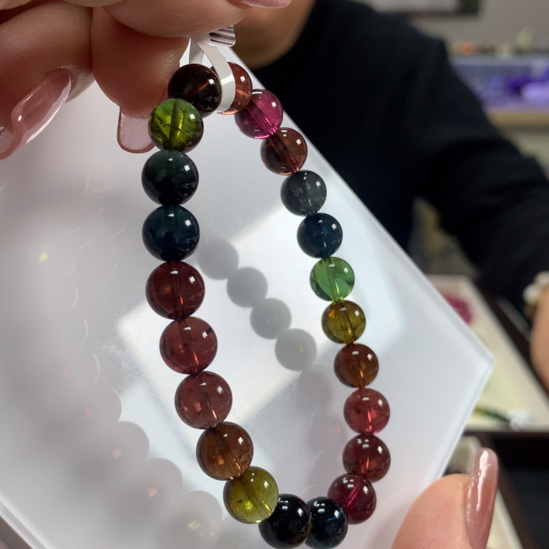 碧玺手链未镶嵌8.4毫米左右