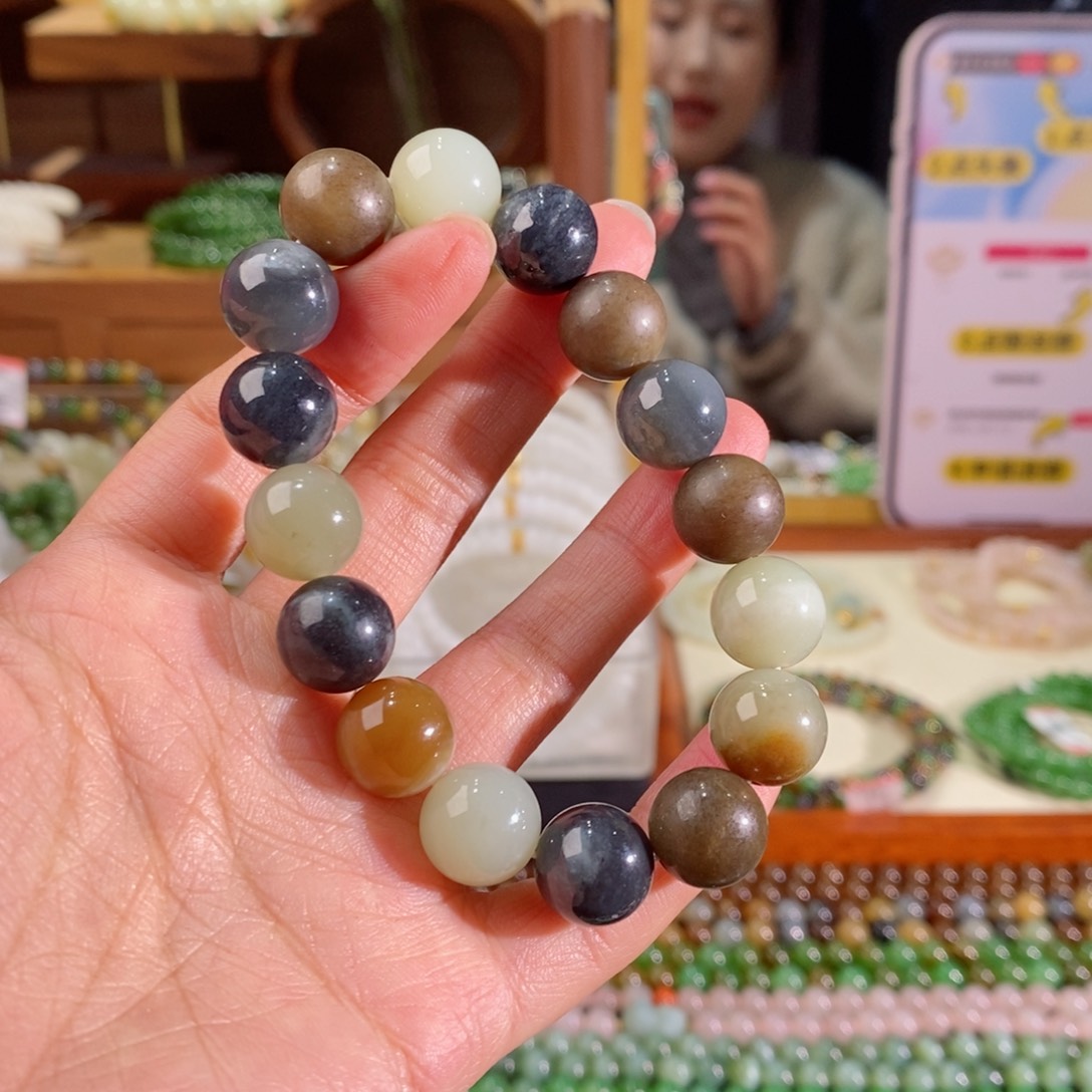 和田玉手串多样性拍一发一未镶嵌