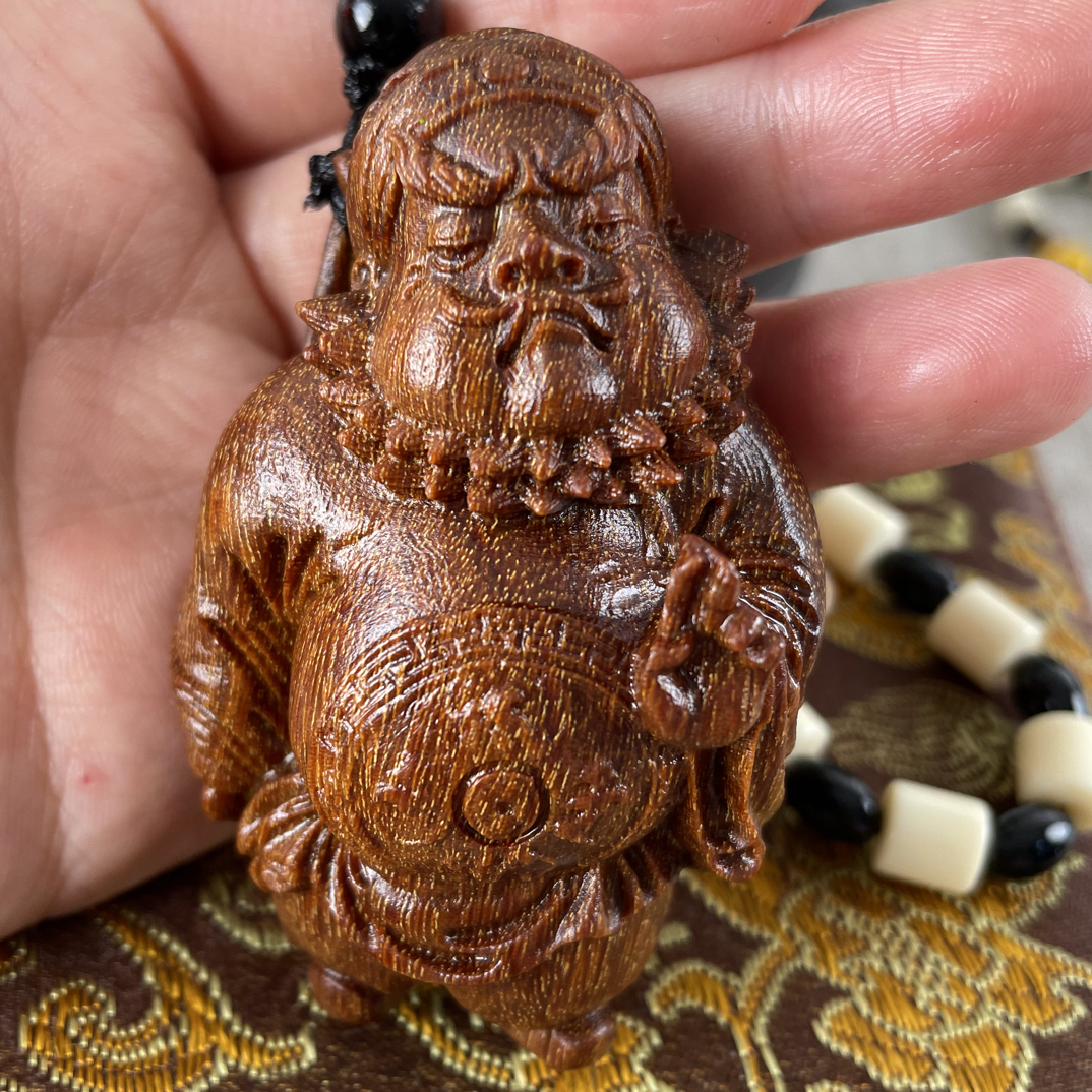 龙鳞满星钟馗 木雕雕刻精品文玩把玩件