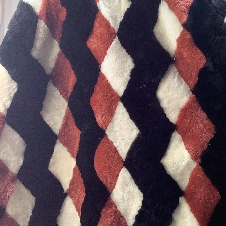 关***开羊毛羊皮毛一体693毯子60乘1米9