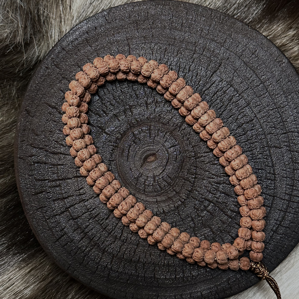 印系列•头货红皮金莲佛手小金刚108长串5-8mm