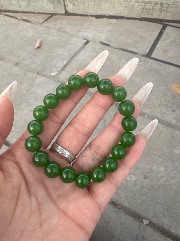 高端精品冰阳绿手串 卡10