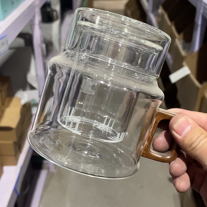 实木侧把花茶泡壶 孤品