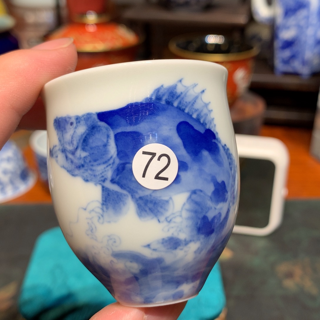 G***静陶72青花鱼主人杯lf101