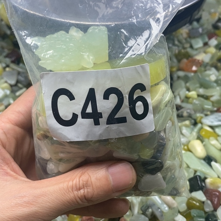 蛇纹石玉未镶嵌鱼缸石