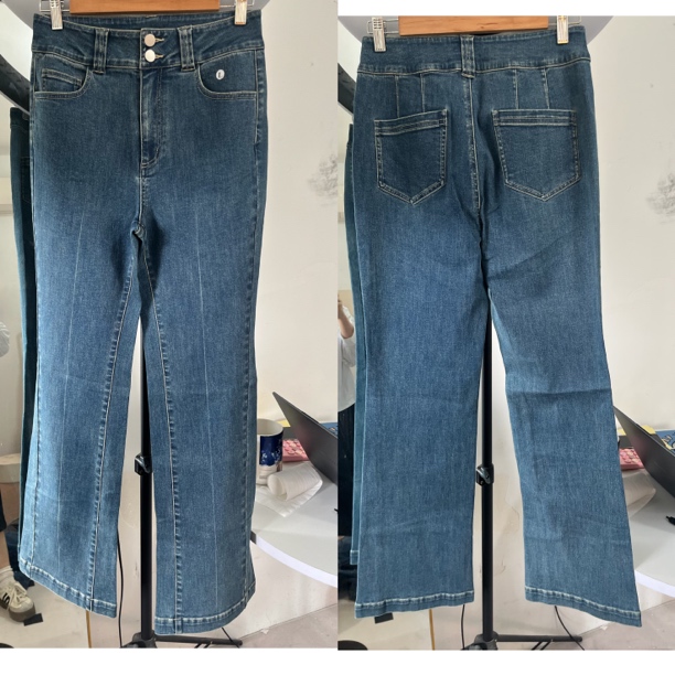 101411 伊～高弹力喇叭裤牛仔裤