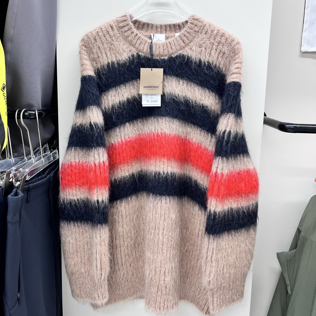 99新 BURBERRY/博柏利 马海毛毛衣打底衫M码胸围67衣长82