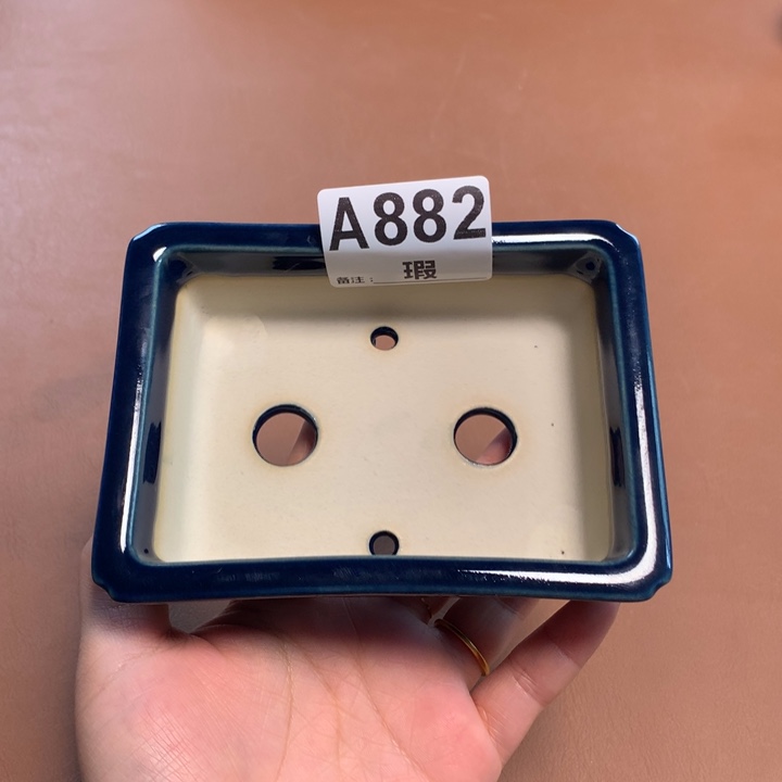 10.5X7.4蓝色马槽花盆