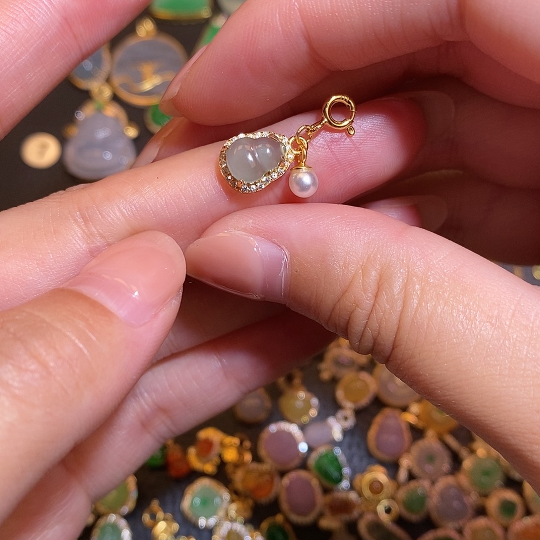 翡翠银S925镶嵌项链