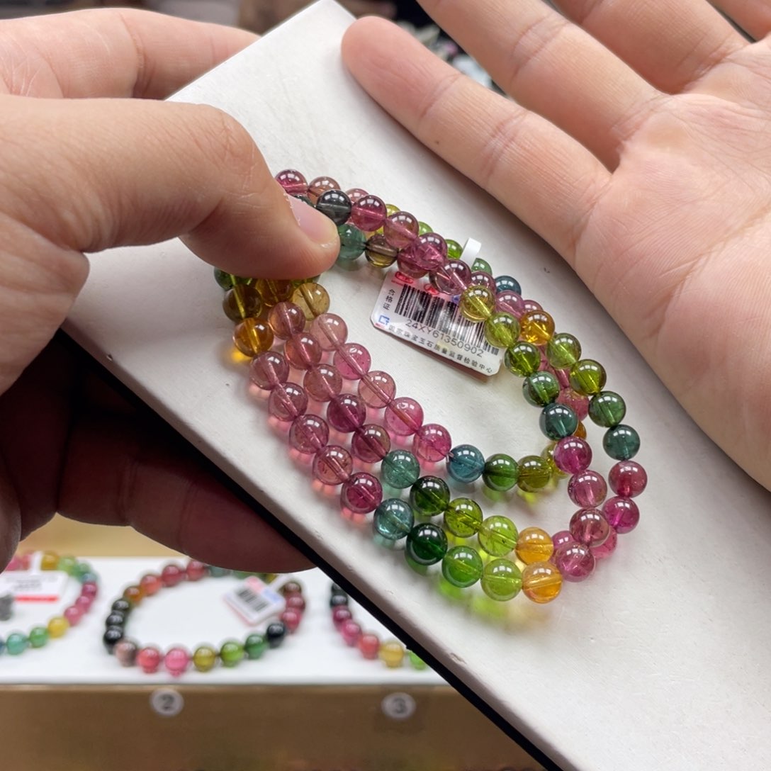 碧玺手串未镶嵌6.5mm.mmmmmmmmmmm