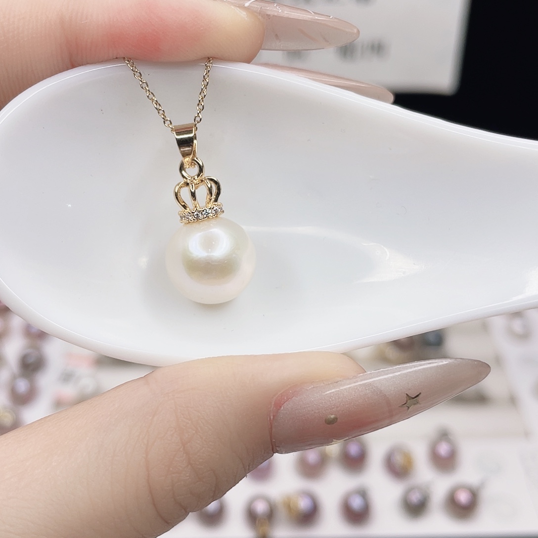 合金淡水珍珠吊坠(赠链)