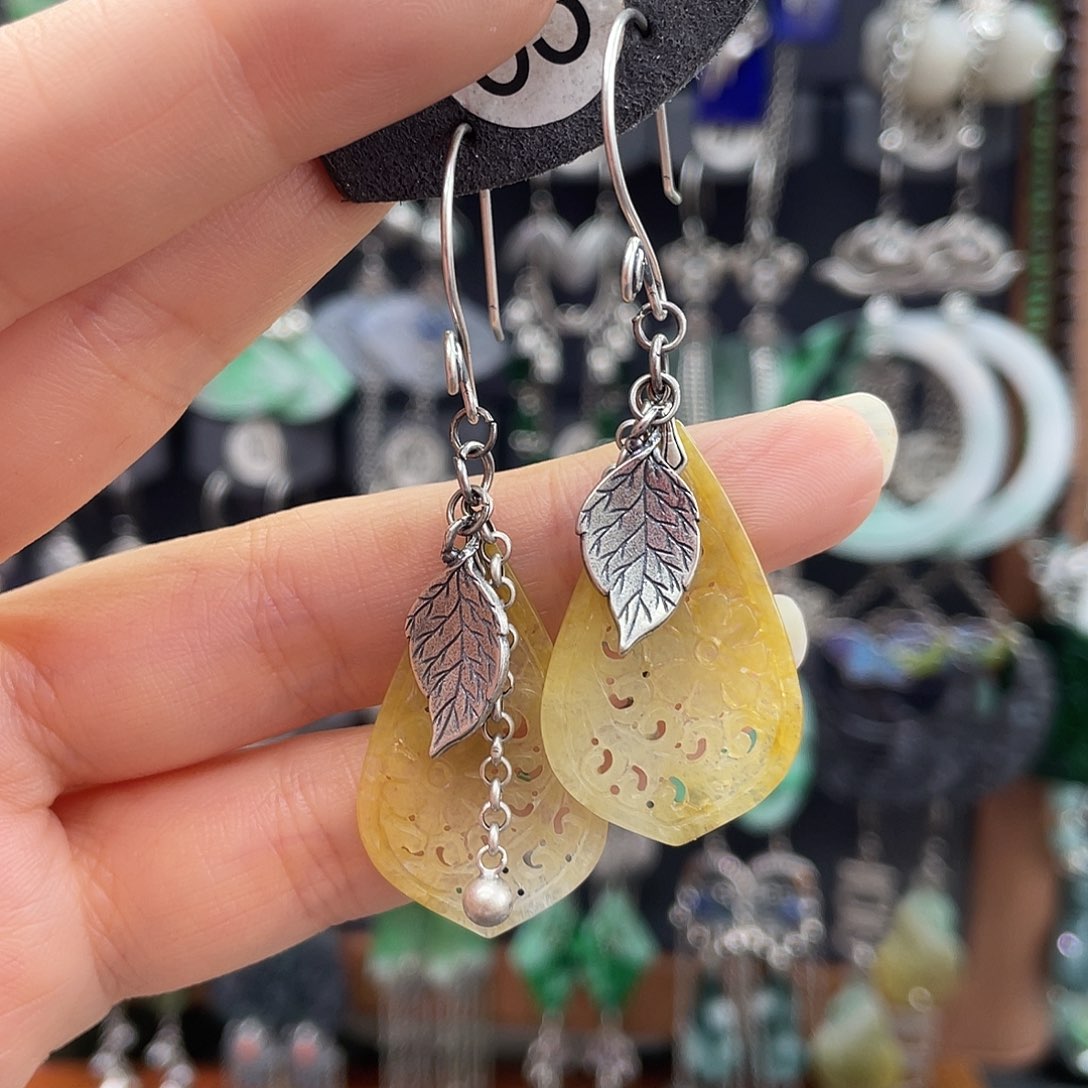 翡翠银S925镶嵌耳饰小*姐383ghhggh