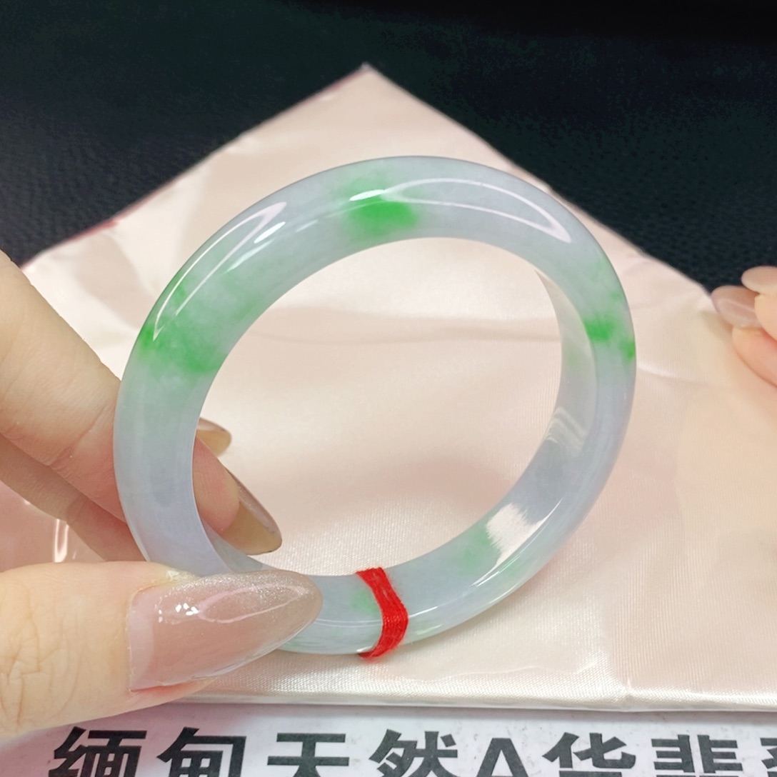 未镶嵌手镯翡翠53.6正圈