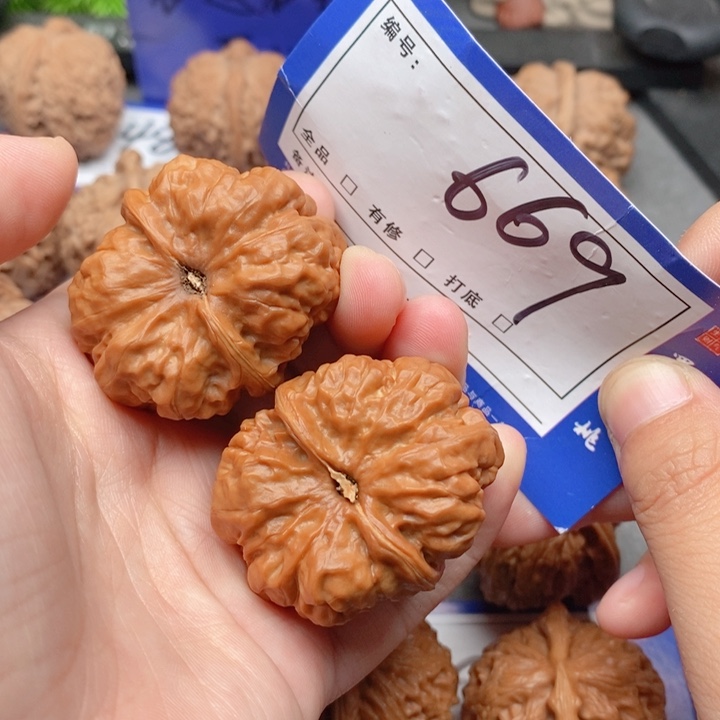 把件桃核36蛤蟆头669号牌
