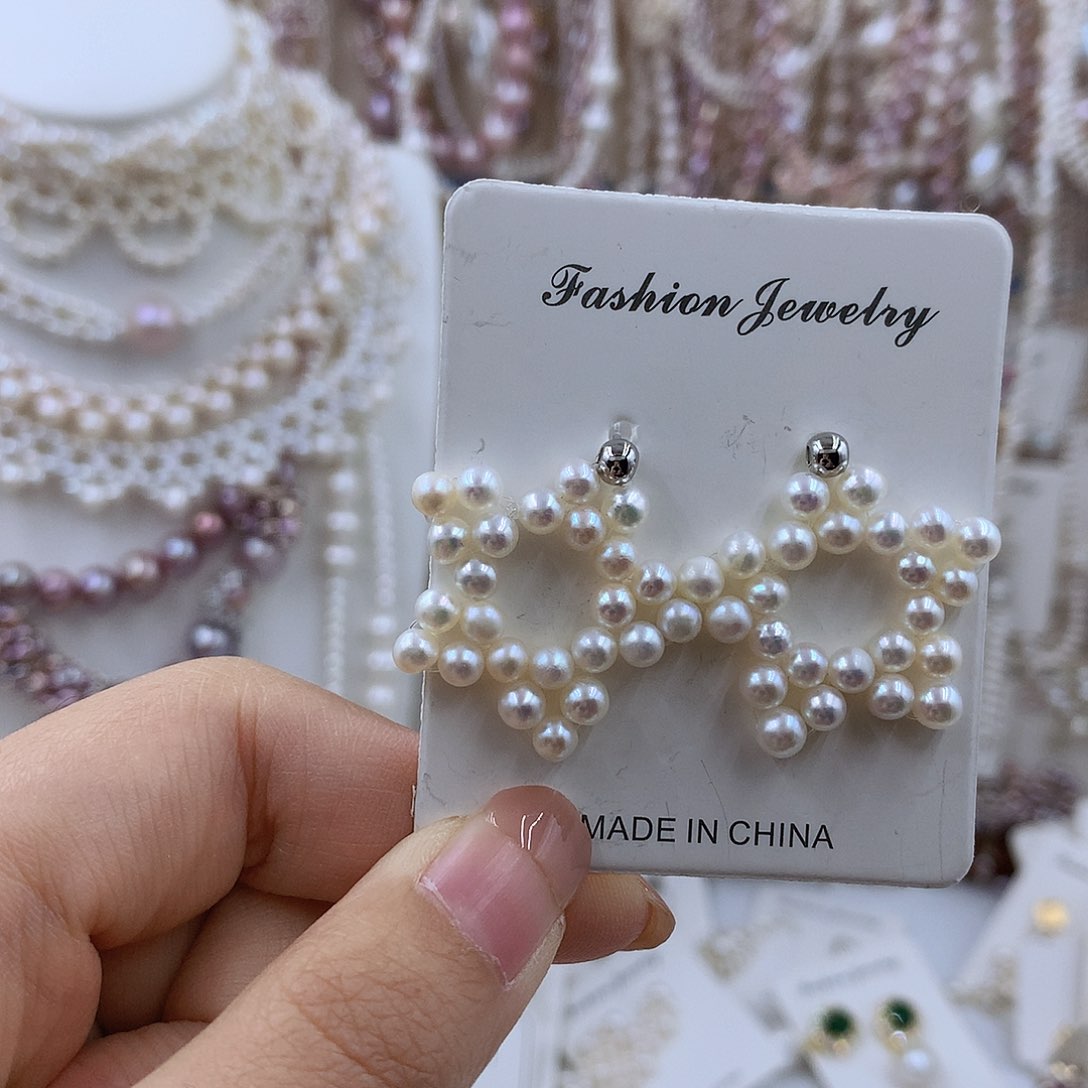 项链银S925镶嵌淡水珍珠