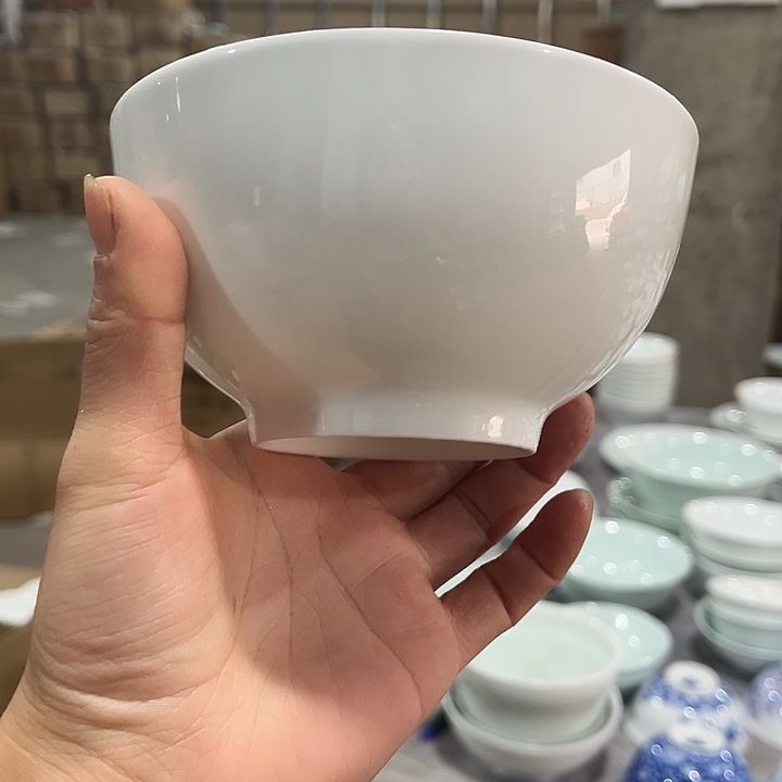 瓷片高白泥五英寸罗汉米饭碗六个微瑕包邮
