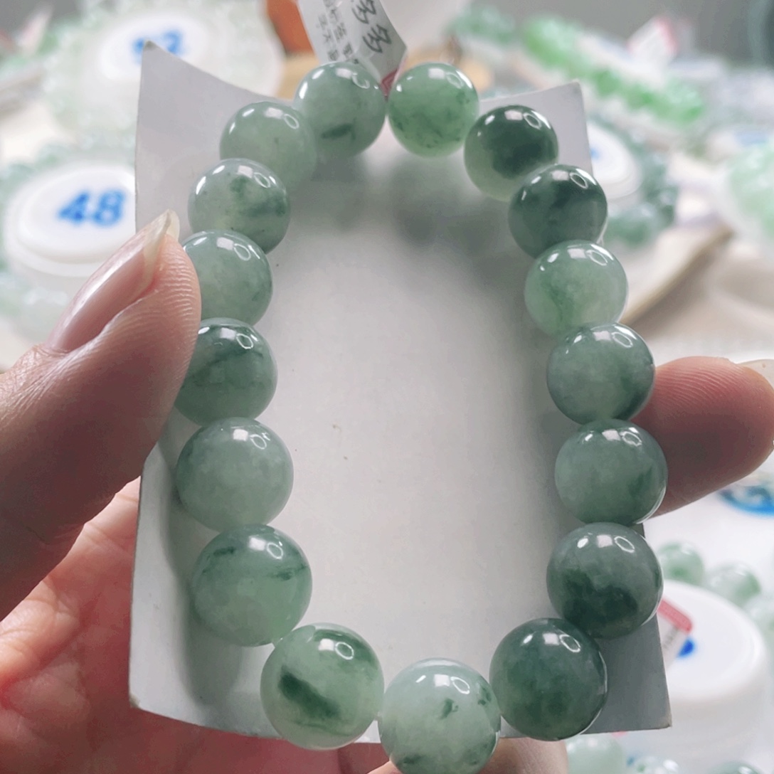 翡翠未镶嵌手链手串12.5