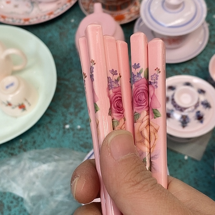 摆件陶红稀土筷子十双