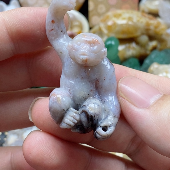 硅化珊瑚（珊瑚玉）颈饰未镶嵌