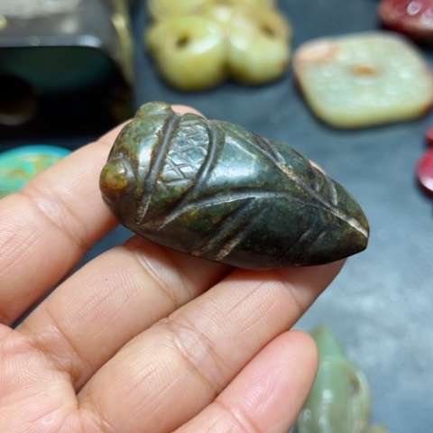 吊坠白玉菩提把件