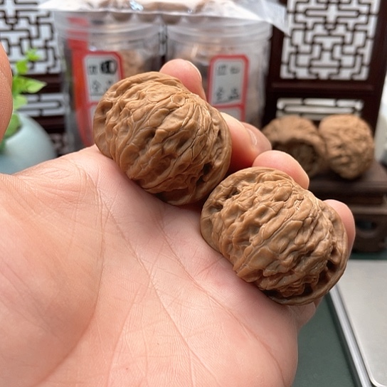 文玩核桃把件44磨盘