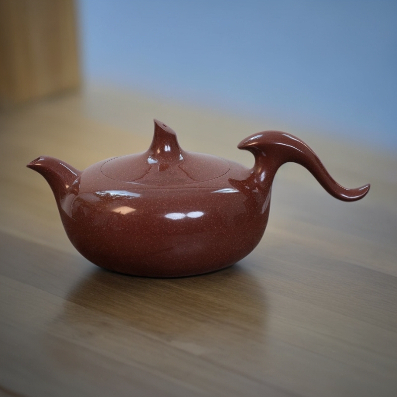 【水磨飞燕壶】潮州原矿朱泥全手工紫砂壶纯手工小容量泥壶手制