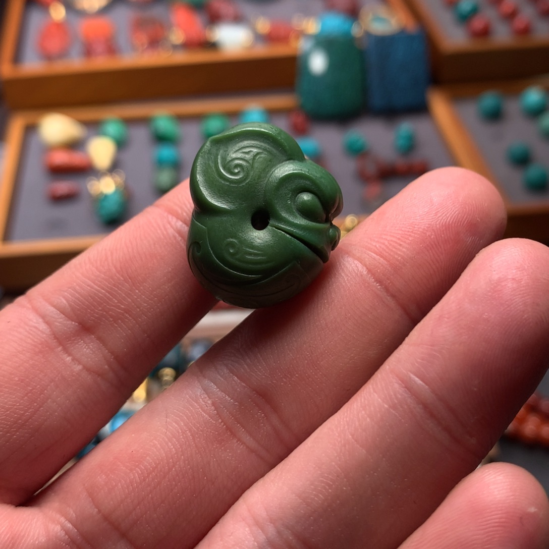 都***C绿松石未镶嵌玉猪龙