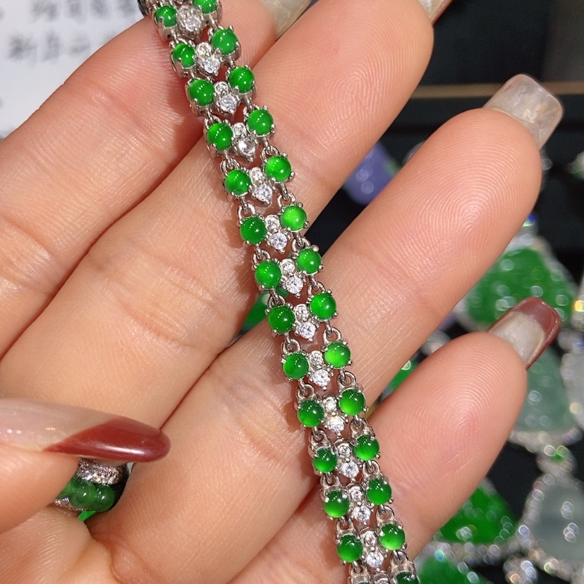 【闪购商品】翡翠手链未镶嵌天然翡翠