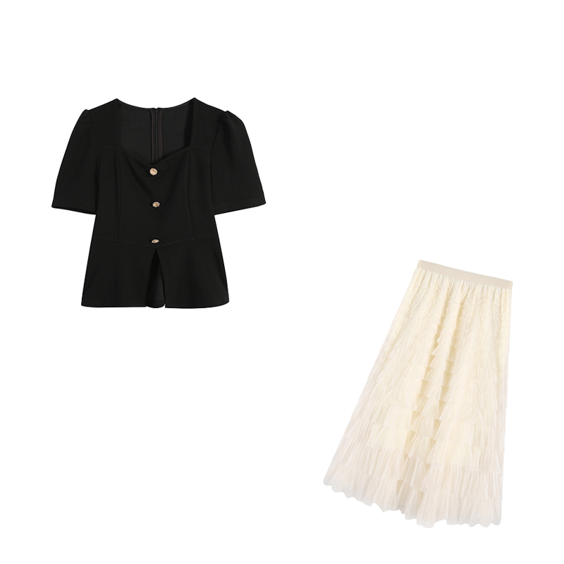 【五季家】春夏气质显瘦设计师减龄两件套装ZL104943