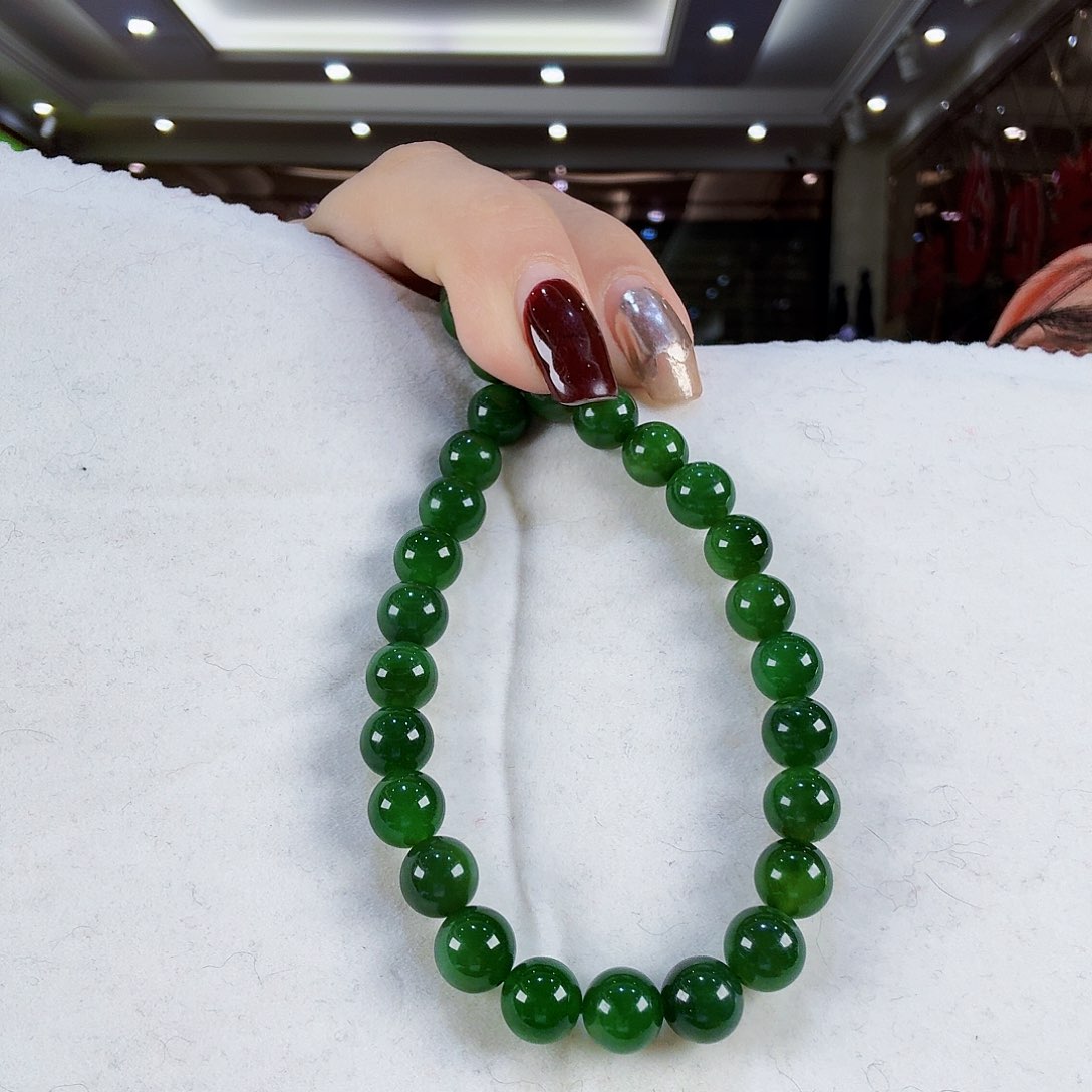 和田玉（碧玉）手链未镶嵌✨*