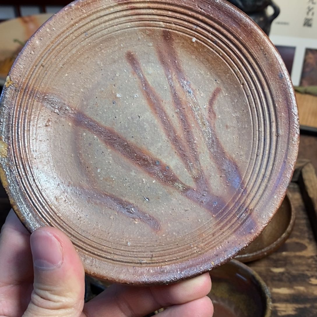 野***乐备前烧柴烧茶具壶承