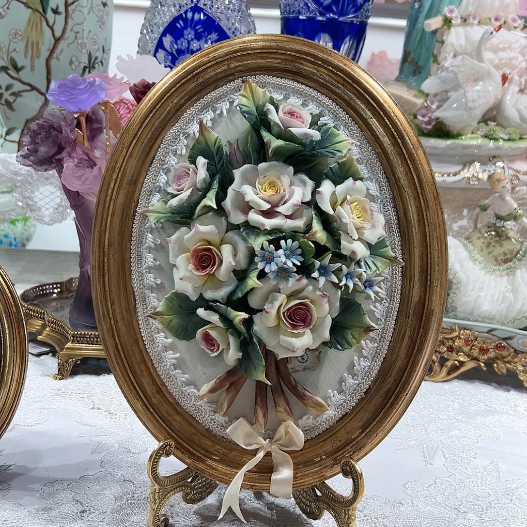 陶瓷意大利陶瓷花挂画赏盘