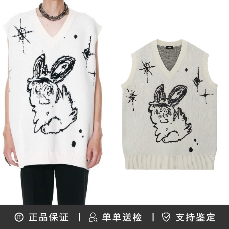 未使用 WE11 DONE V领毛衣马甲情侣款 M码衣长80 胸围134