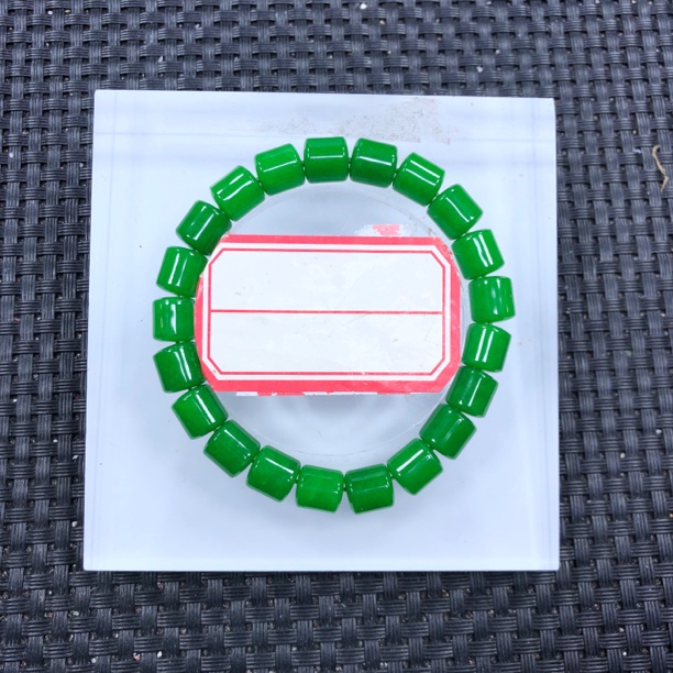 绿色8mm桶珠手串发一条I32