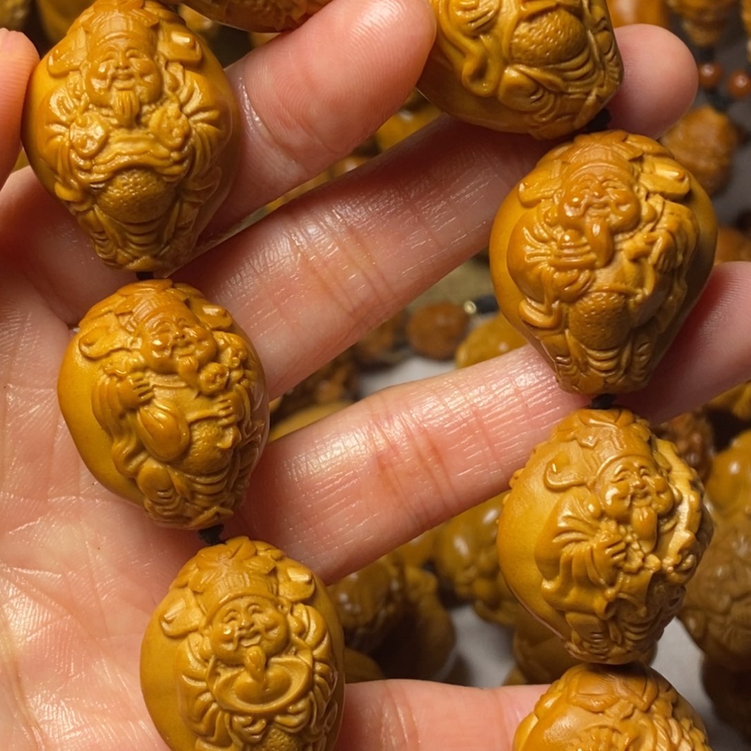 橄榄核手串/手链来**期九龙财神