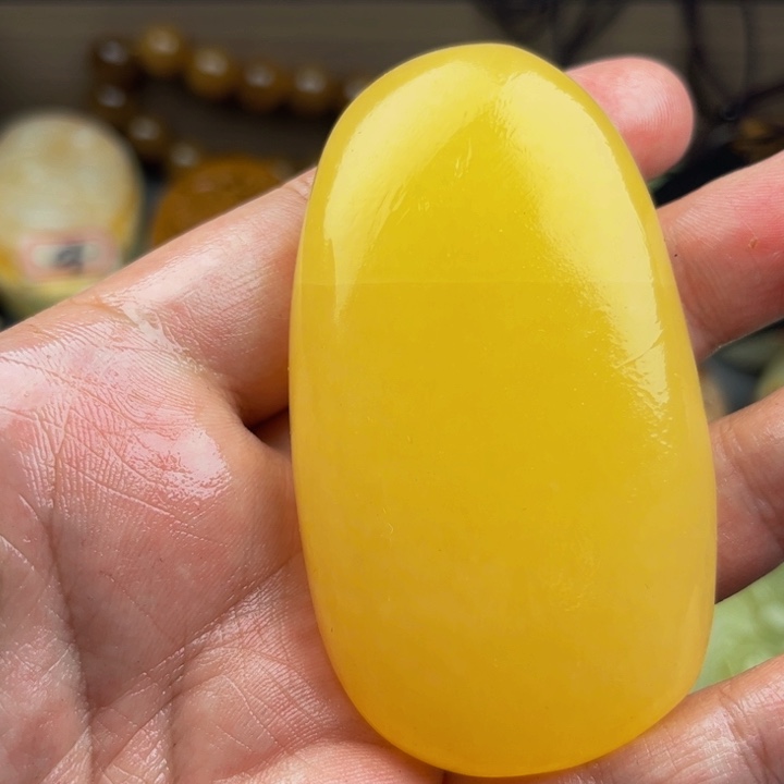 石材方解石手把件