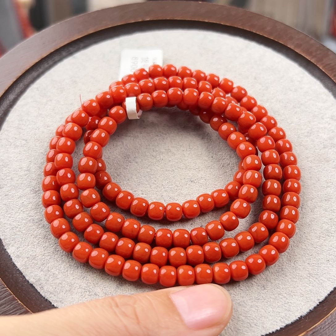 南红玛瑙手串未镶嵌