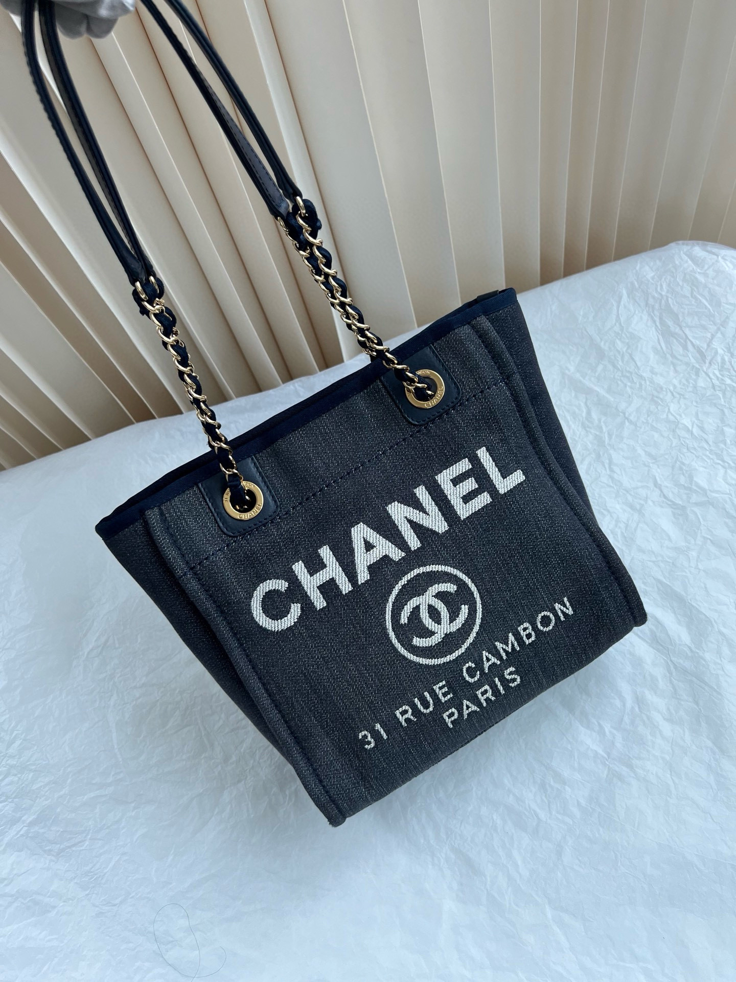 95新 Chanel/香奈儿 4534 Chanel海军蓝沙滩包