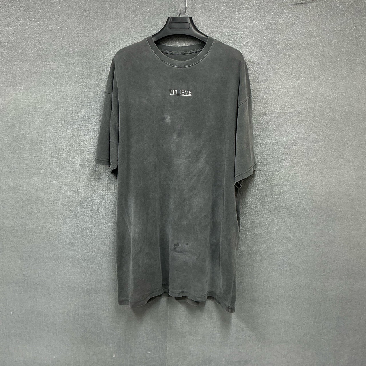 90新 Balenciaga/巴黎世家 标语印花做旧短袖T恤S码/4138