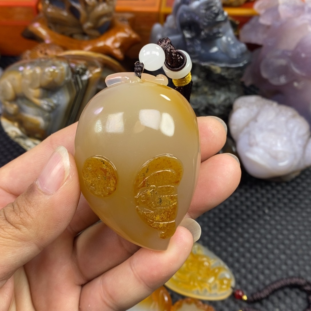 玛瑙/玉髓手把未镶嵌