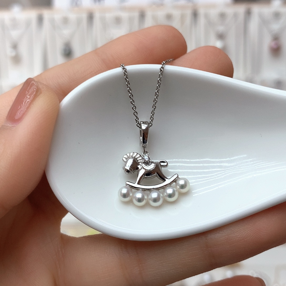 淡水珍珠吊坠(不含链)银S925镶嵌