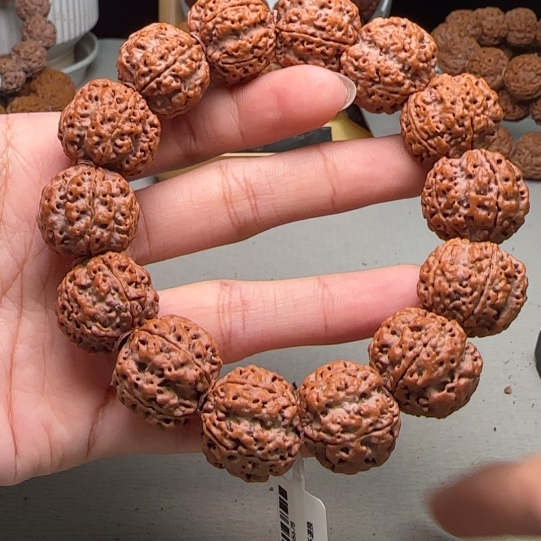 財***"金刚菩提手串原生态大金刚爆肉梅花20+++