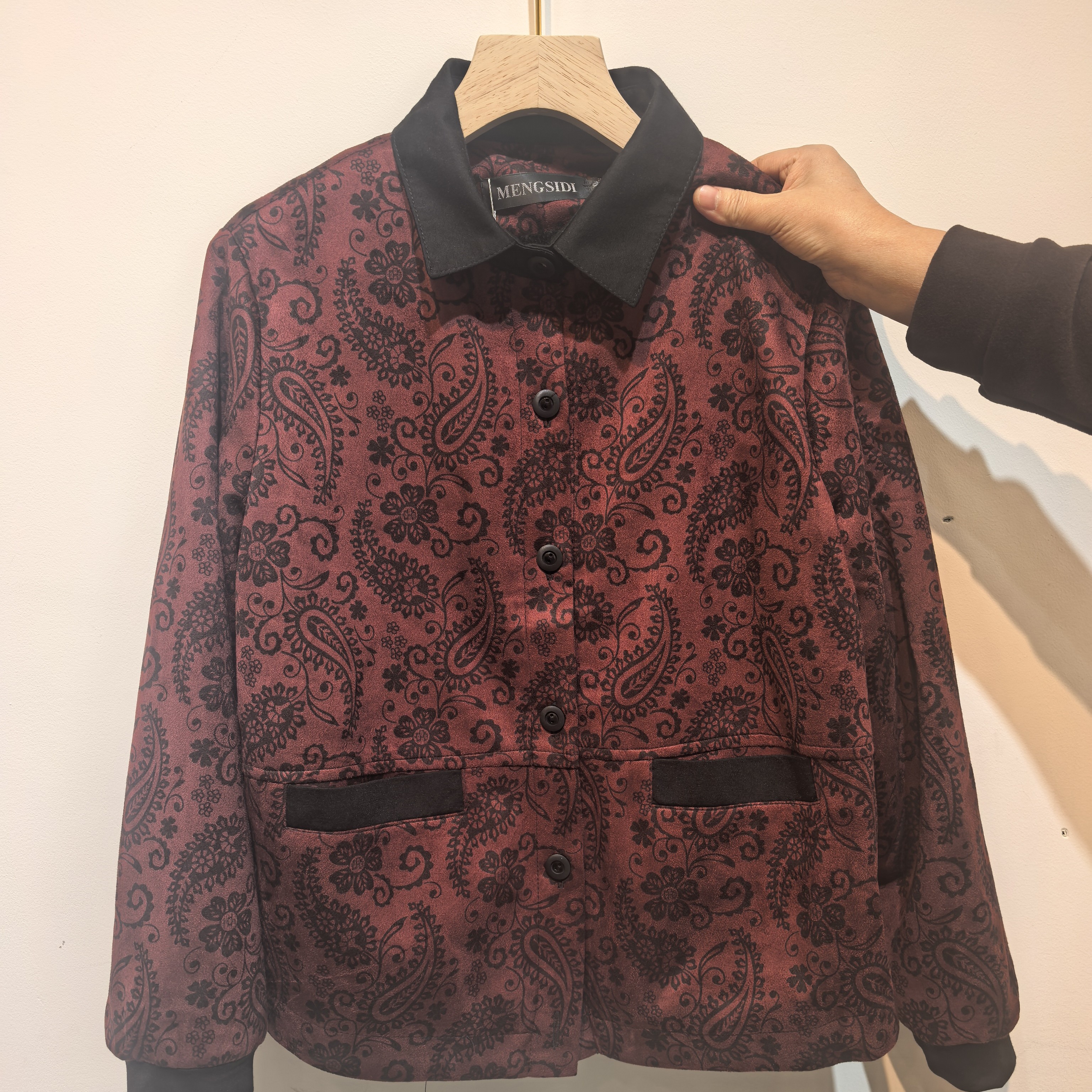 秋季腰果花洋气外套8543加棉