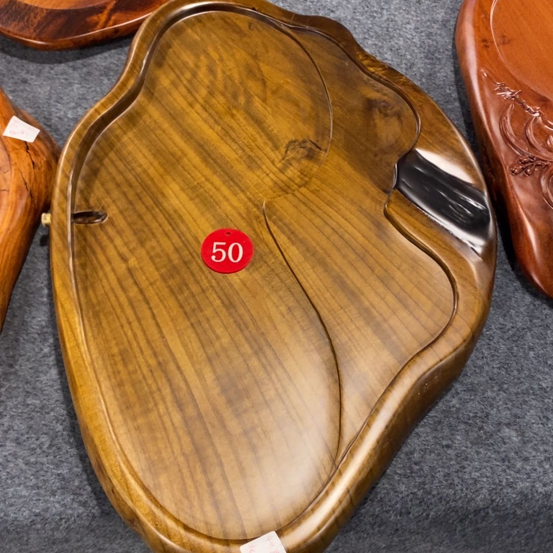 65×43桂花楠自然随形茶盘