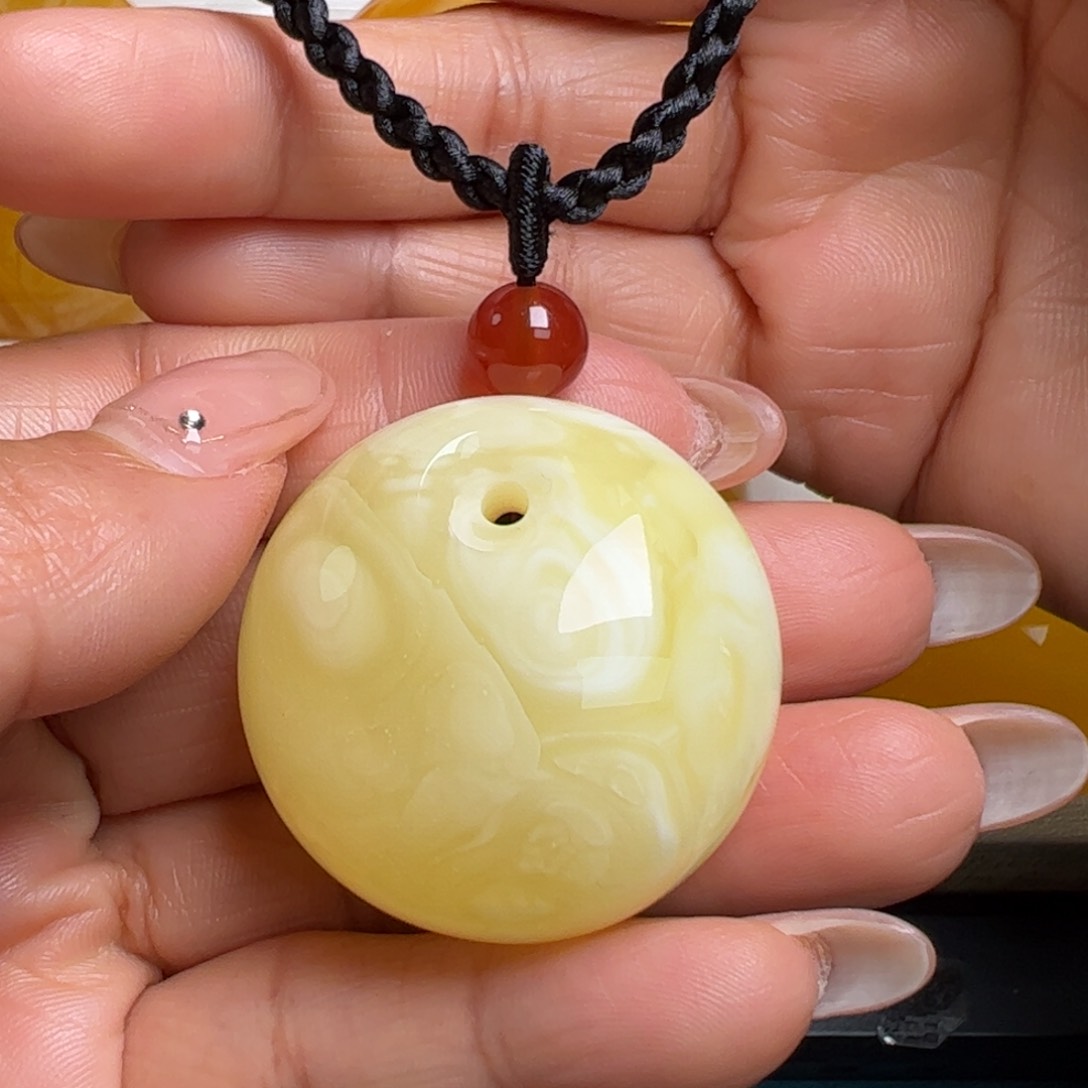 蜜蜡吊坠(不含链)未镶嵌远***妈