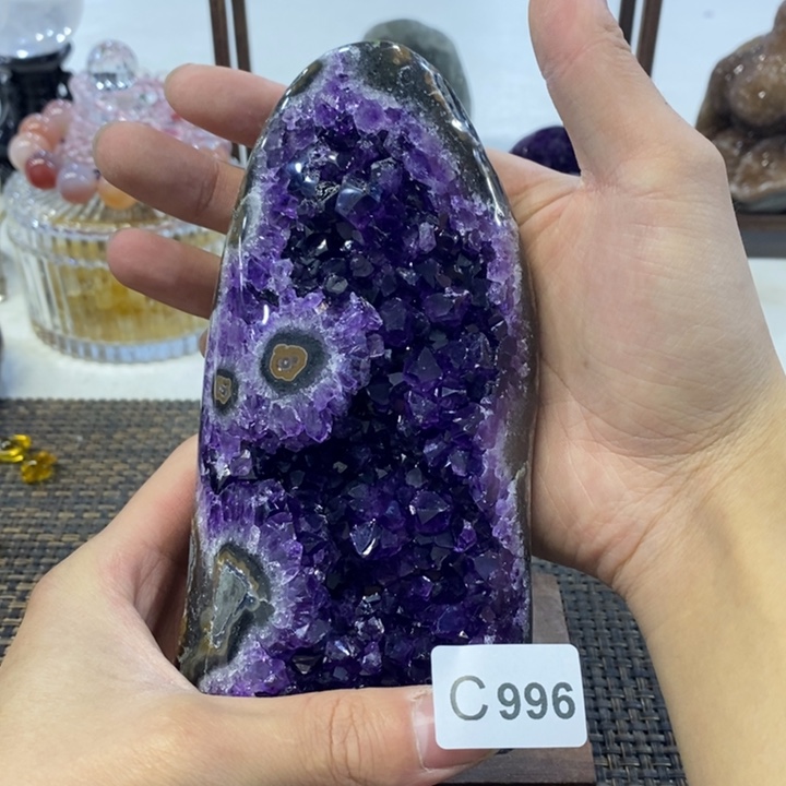 紫晶摆件摆件未镶嵌