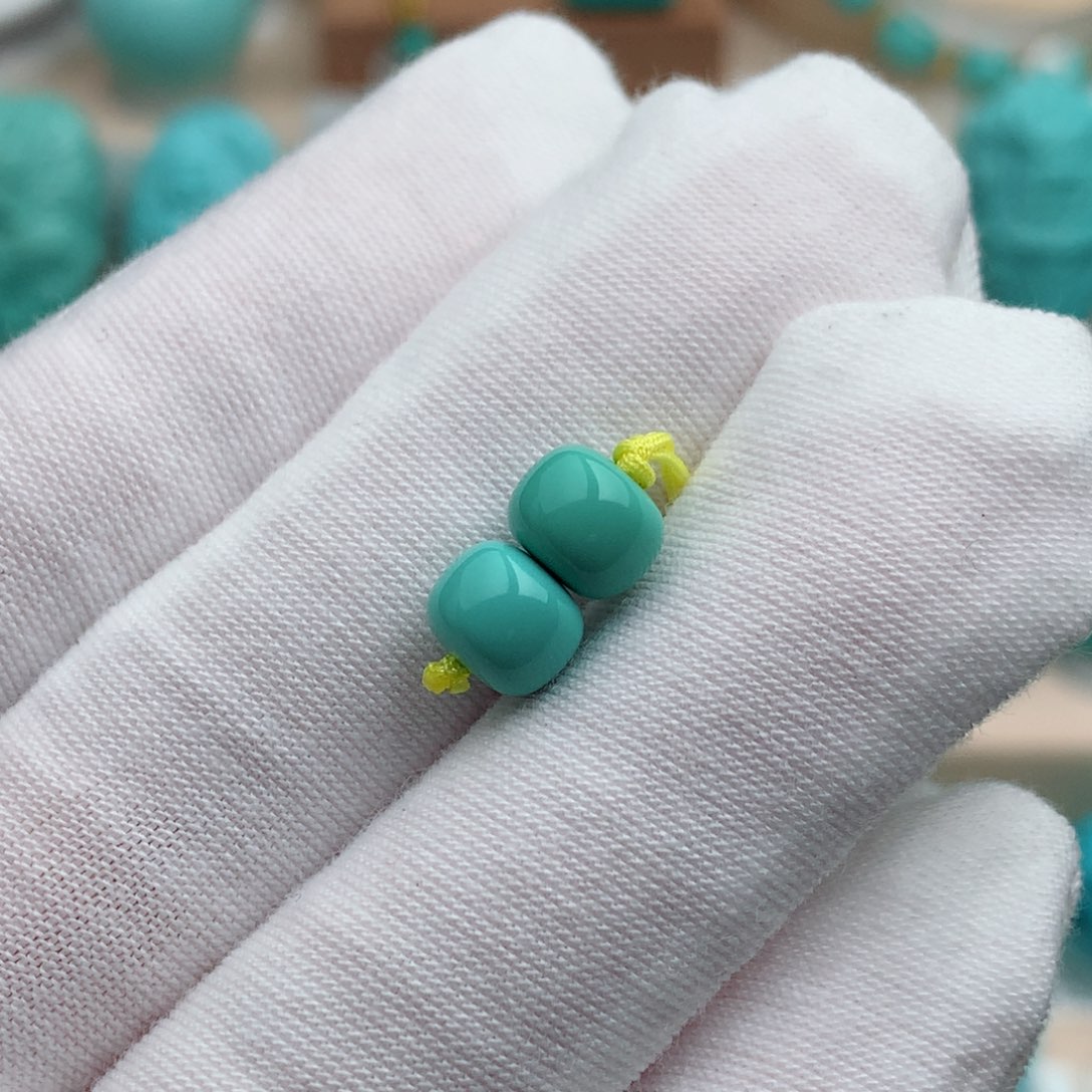 绿松石珠宝奇石未镶嵌7mm