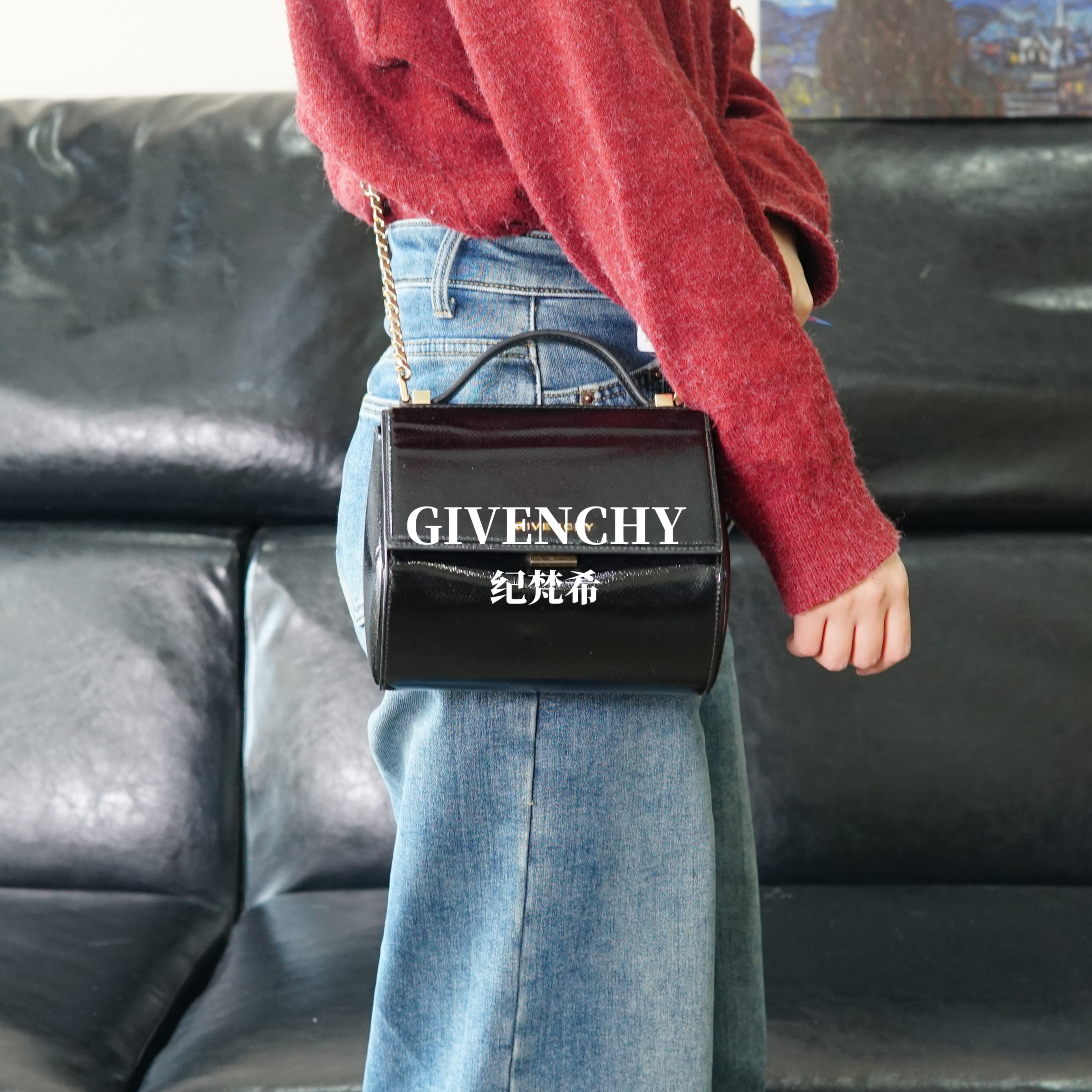 95新 Givenchy/纪梵希 纪梵希黑色盒子包/WJ03717021/7021
