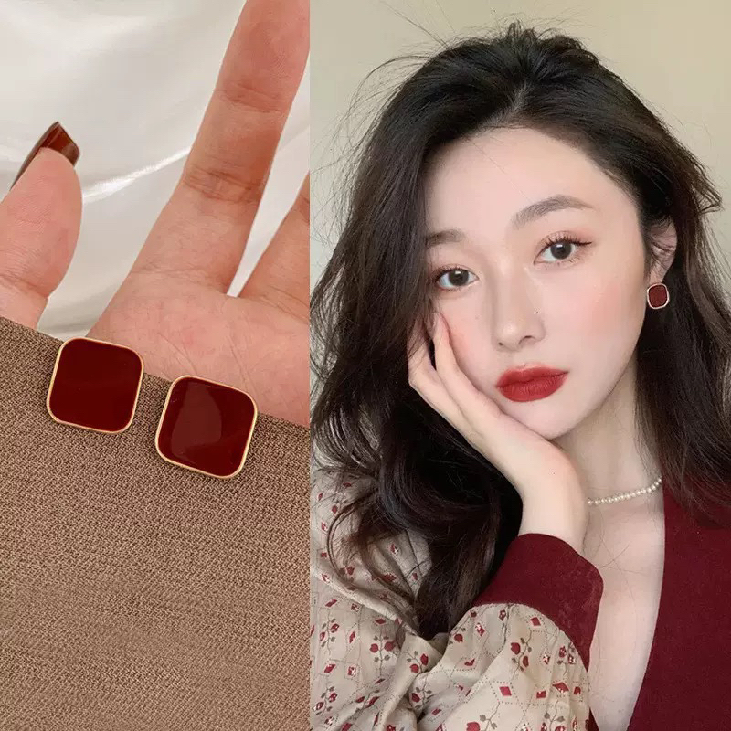 钛钢耳饰 红色耳饰摆地摊价格满十二对包邮