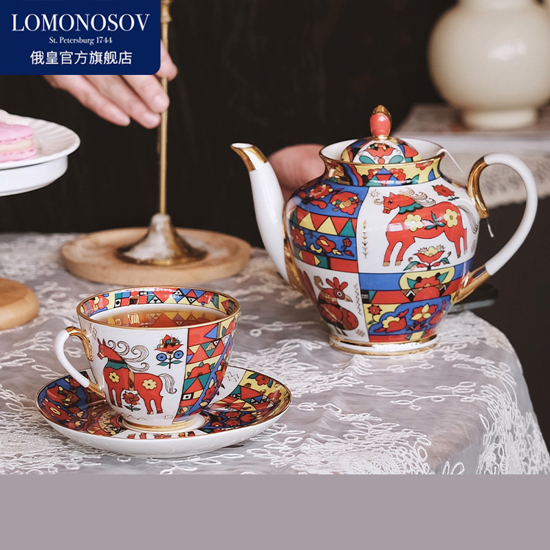 【精选】LOMONOSOV俄皇瓷器复古小精致ins风民族饰物系列 杯碟/糖罐